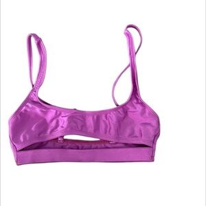Ris-K Dippin' Daisy's Discover Purple bikini top size XXS swim swimsuit
